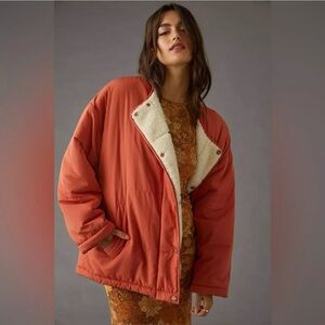 Anthropologie NWT Wrangler Oversized Reversible Jacket Size Small